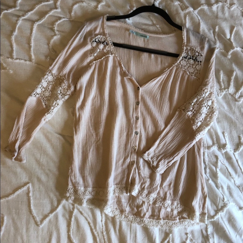 Maurice’s brand boho style cream lace top